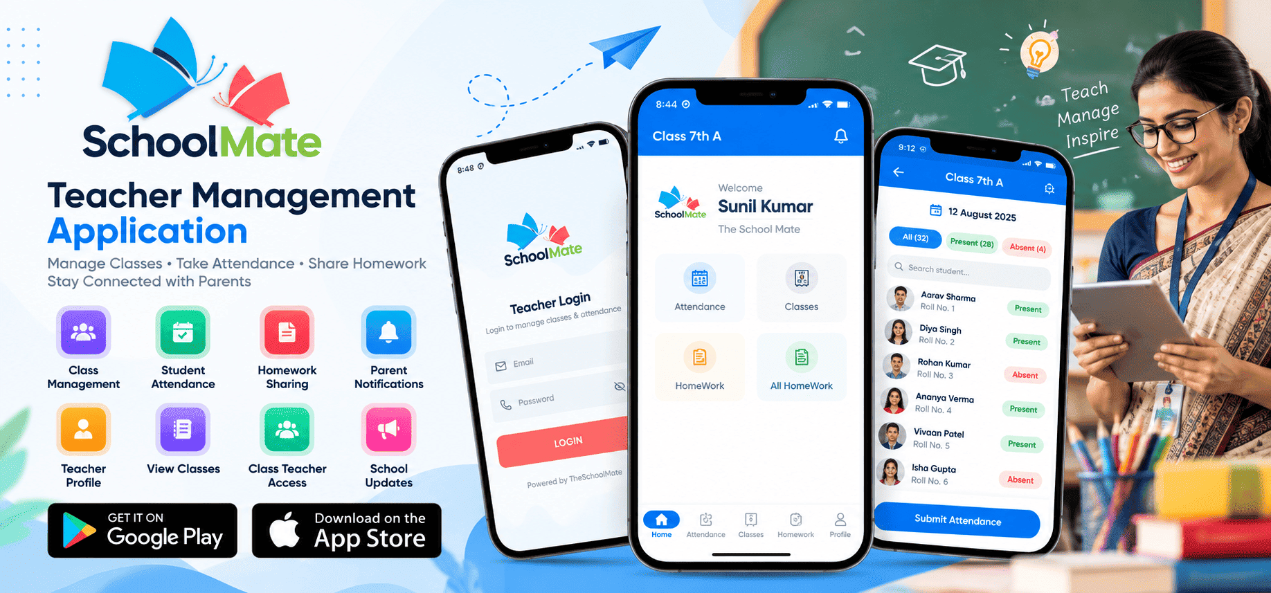 SchoolMate Teacher App