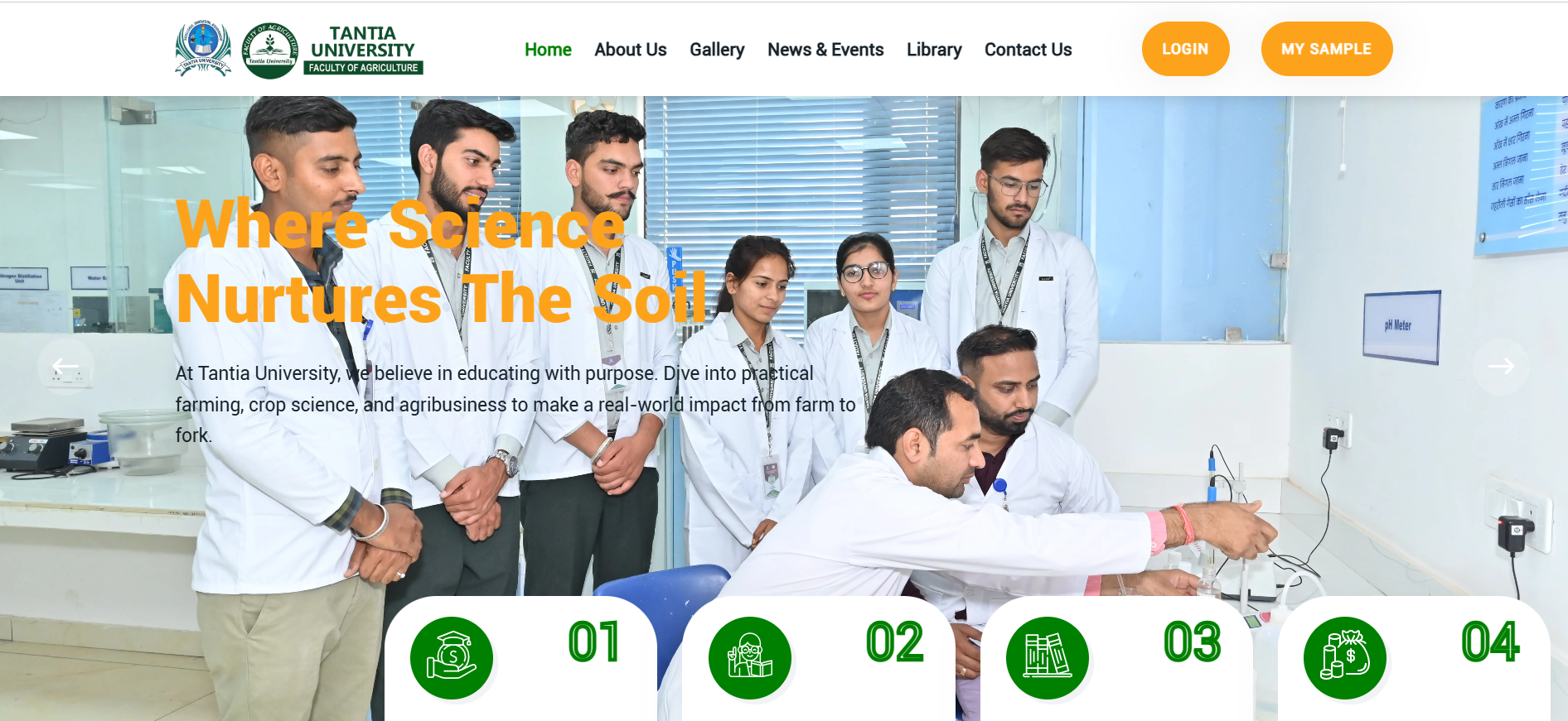 Tantia University — Soil & Water Testing Laboratory